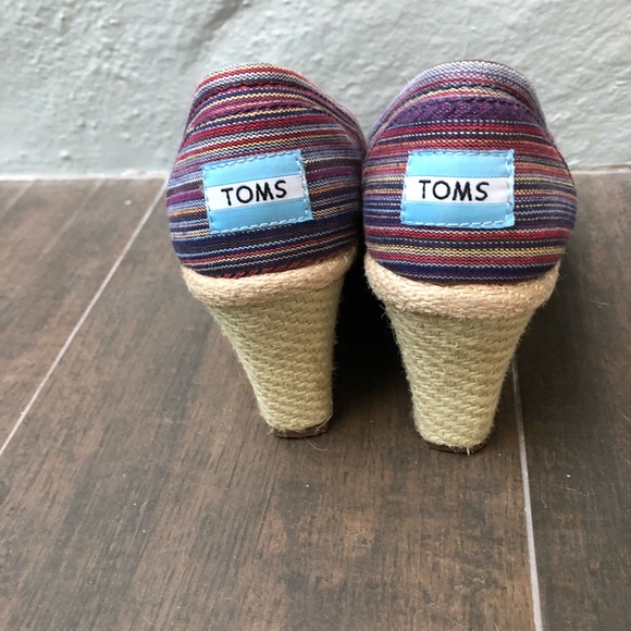 Toms peep toe espadrilles wedges - Picture 3 of 5